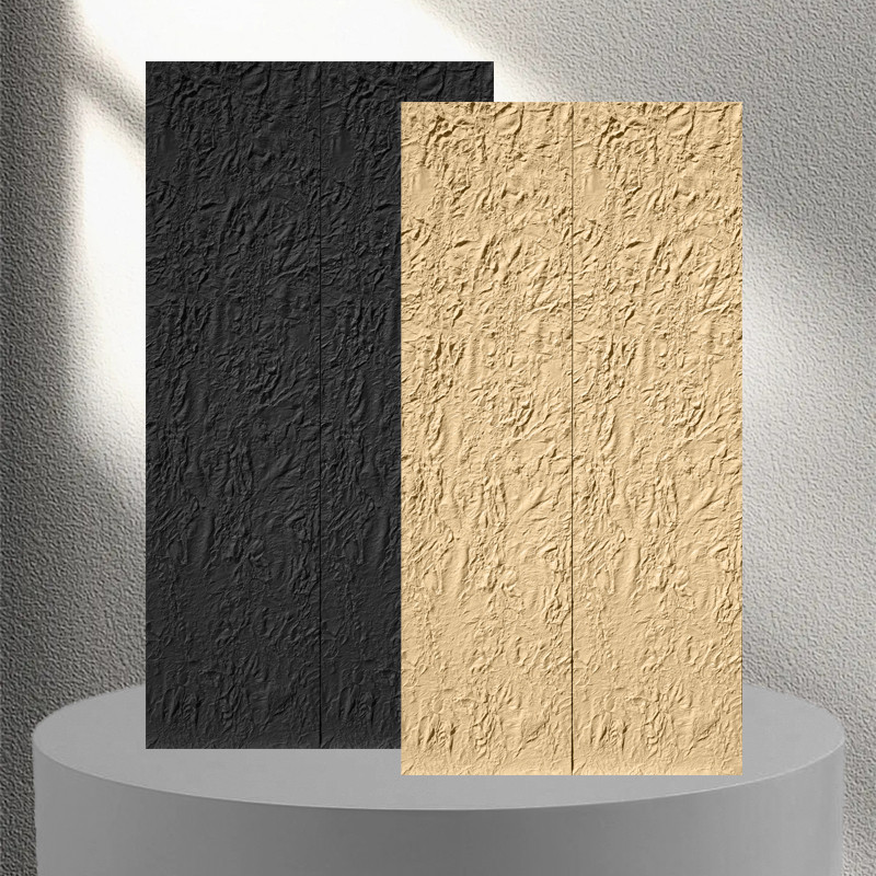 PU small crushed stone 3D stone texture pu stone wall panel interior exterior artificial stone polyurethane wall cladding sheet
