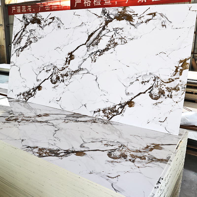 PVC Marble Sheet PVC Wall Panel Carbon Crystal Decorative Composite Bamboo Fiber Charcoal Board WPC Wall Panel