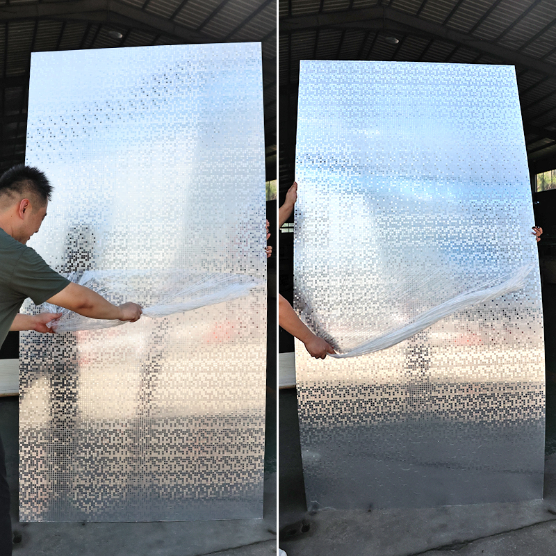 Mosaic Metal Sheet PVC Wall Panel Carbon Crystal Decorative Composite Bamboo Fiber Charcoal Board WPC Wall Panel